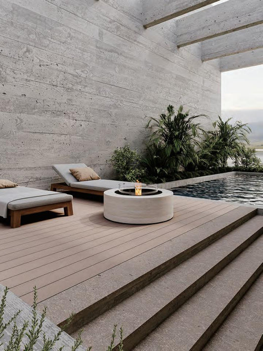 LK TRAVERTINE fireplace