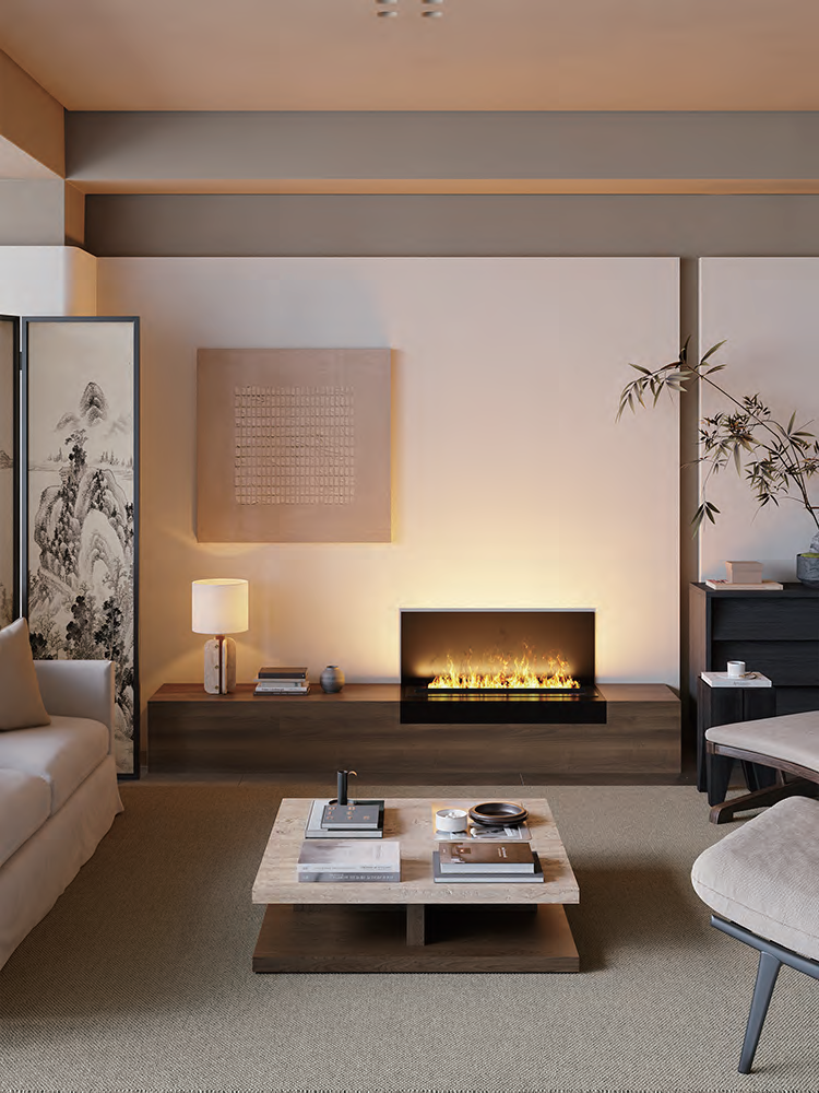 LK TV BENCH FIREPLACE fireplace